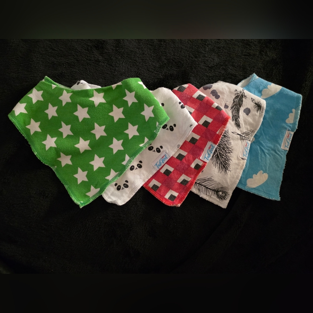 Colorful Baby Bib Set with Stars and Patterns